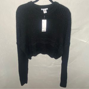Urban Outfitters Cropped Sweater (Black)
